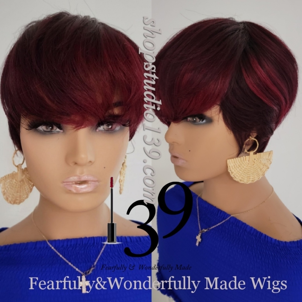 100% human hair pixie wig